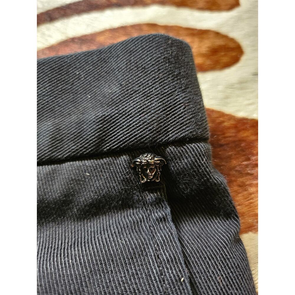 Versace Collection Mens Straight Leg Dress Pants Black EUR 50 Made In Italy 1a - Picture 3 of 8